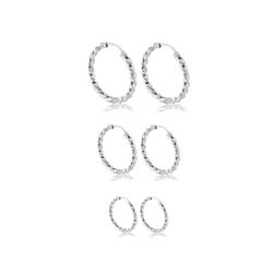 Trio Argola Torcida Prata 925 - TAT9251 - LE BEAU
