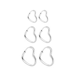 Trio Argola Coração Prata 925 - B8537 - LE BEAU