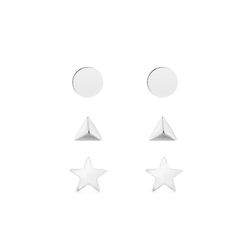 Trio Brincos Geométricos Prata 925 - TRGEO925-ATD... - LE BEAU