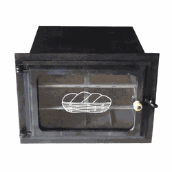 Forno de Ferro Fundido Grande Frente de Vidro 50 X... - Tampão e grelha GK