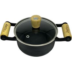 Panela de Ferro Fundido Alça de Madeira Tampa de V... - Tampão e grelha GK