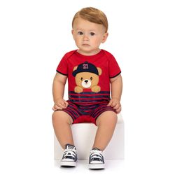Macaqui Mas Urso Verm Kyly Vermelho - 25927040004 - Lele Tete Moda Infantil