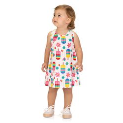 Vestido Picole Kyly Branco - 25927120002 - Lele Tete Moda Infantil