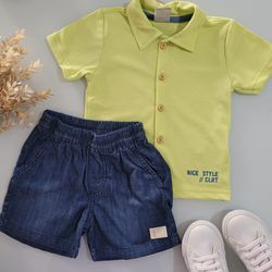 Conjunto Infantil Masculino - Pique - CONJ-MASC-PI... - Lele Tete Moda Infantil