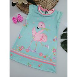 Vestido Feminino Flamingo - Kukie - 29889 - Lele Tete Moda Infantil