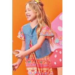 Conj Fem 2/8 Vestido Colete Kukie N/i - 1982010001 - Lele Tete Moda Infantil