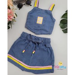 Conj Fem 3 Ao 14 Jeans Kukie N/i - 2230010001 - Lele Tete Moda Infantil