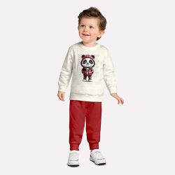 Conj Mas Inv Panda Kyly Cinza - 25923240006 - Lele Tete Moda Infantil