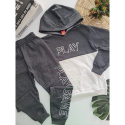 Conj Mas Inv Play Kyly Cinza - 25923200006 - Lele Tete Moda Infantil