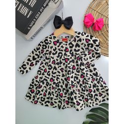 Vestido 1 Ao 8 Onçinha Mescla Kyly Cinza - 2592316... - Lele Tete Moda Infantil