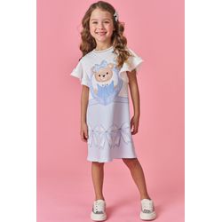 Vestido Urso Azul Bebe Kukie N/i - 25923510001 - Lele Tete Moda Infantil