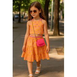 Conj Fem Saia Tropical Elian N/i - 25923830001 - Lele Tete Moda Infantil