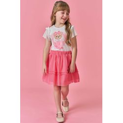 Conj Fem Charm Saia Tule Kukie N/i - 25923140001 - Lele Tete Moda Infantil