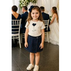 Conj Fem Flor Jeans Trick Nick N/i - 25925430001 - Lele Tete Moda Infantil