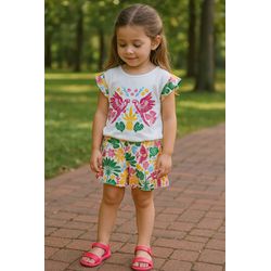 Conj Fem Arara Nanai Branco - 25924480002 - Lele Tete Moda Infantil
