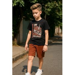 Conj Mas Skate Pto Elian Preto - 25926670003 - Lele Tete Moda Infantil