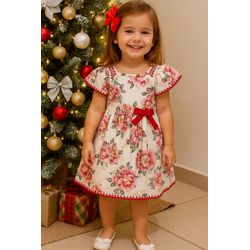 Vestido Floral Verm Milon N/i - 25926120001 - Lele Tete Moda Infantil