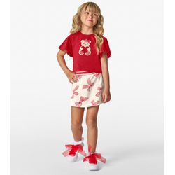Conj Fem Ursinho Verm Trick Nick Vermelho - 259250... - Lele Tete Moda Infantil