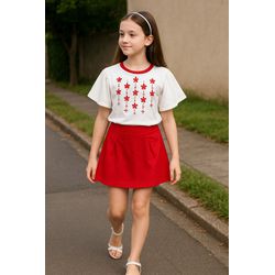 Conj Fem Flores Verm Alakazoo N/i - 25923990001 - Lele Tete Moda Infantil