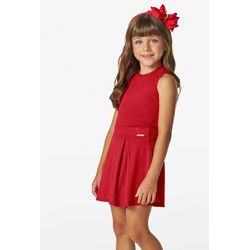 Conj Fem Verm Saia Trick Nick Vermelho - 259265000... - Lele Tete Moda Infantil
