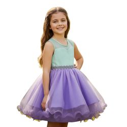 Vestido Infantil Princesa Ariel Luxo Fantasia Aniv... - Lele Infantil