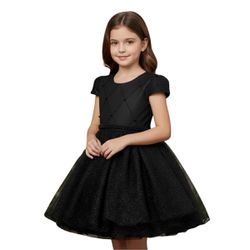 Vestido Infantil Princesa Preto Pérola Festa Luxo ... - Lele Infantil