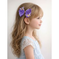 Presilha Laço Infantil Lilás Jardim Encantado Borb... - Lele Infantil