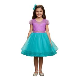 Vestido Infantil Sereia Ariel Princesa Aniversário... - Lele Infantil