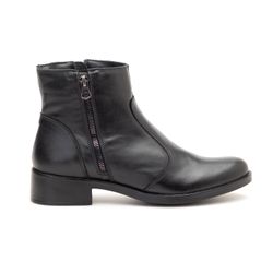 Bota Renata Cano Baixo Couro Preta - BT810 Preta - LeRUCHEL