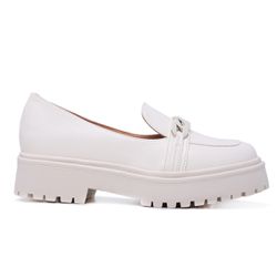 Mocassim Tratorado Zoe Corrente Porcelana - 583344... - LeRUCHEL