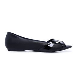 Sapatilha Julieta PeepToe Lisa Preto - 53033 Preto - LeRUCHEL