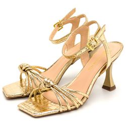 Sandália Agatha Dourado - 0001 - LETICIA FERREIRA SHOES 