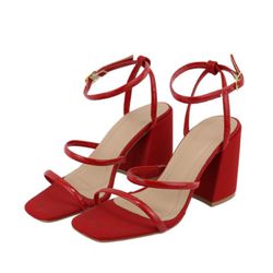 Sandália Sther Vermelho - 0021 - LETICIA FERREIRA SHOES 