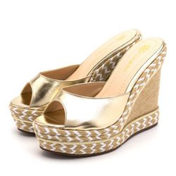 Tamanco Moana Dourado - 0237 - LETICIA FERREIRA SHOES 