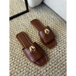 Rasteira Julia Caramelo - 0295 - LETICIA FERREIRA SHOES 