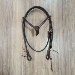  Cabeçada Testeira de Couro com Afogador Sport Equine