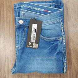 Calça Jeans Juvenil Feminina American Country Boots Cut Bordada 