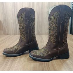 Bota Big Bull Feminina Texana Marrom Cafe L599 6684