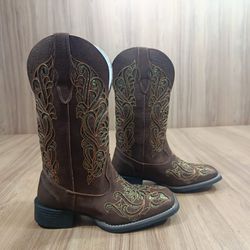 Bota Big Bull Feminina Texana Marrom Cafe L599 6684