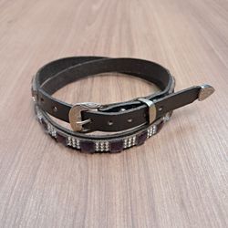 Bandinha Para Chapéu em Couro Com Strass 7369 - 73... - LETÍCIA COUNTRY IMPORT'S