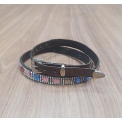 Bandinha Para Chapéu em Couro Com Strass 7365 - 73... - LETÍCIA COUNTRY IMPORT'S