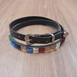Bandinha Para Chapéu em Couro Com Strass 7766 - 77... - LETÍCIA COUNTRY IMPORT'S