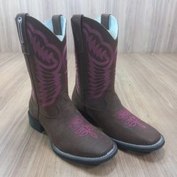 Bota Big Bull Feminina Texana Pink Bufa/Castor 900 