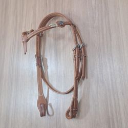  Cabeçada Testeira de Couro com Afogador Sport Equine