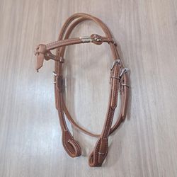  Cabeçada Testeira de Couro com Afogador Sport Equine