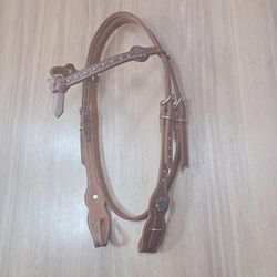  Cabeçada Testeira de Couro com Afogador Sport Equine