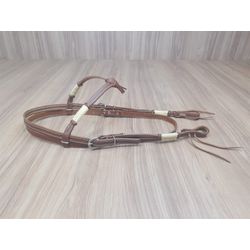  Cabeçada Testeira de Couro com Afogador Sport Equine