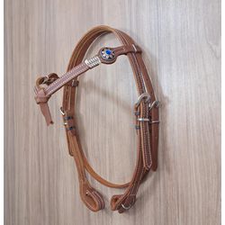 Cabeçada Testeira de Couro com Afogador Sport Equine