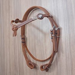  Cabeçada Testeira de Couro com Afogador Sport Equine