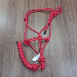 Cabresto para Cavalo 7 nós em Nylon Vermelho c/ Ca... - LETÍCIA COUNTRY IMPORT'S